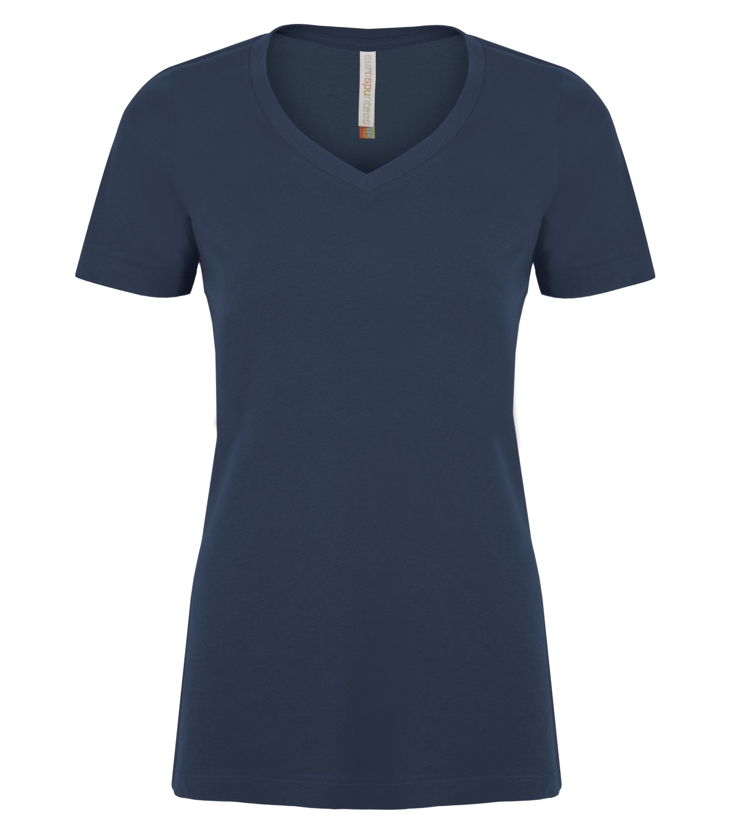 ATCᴹᶜ EuroSpunᴹᴰ ATC™ EUROSPUN® RING SPUN V-NECK LADIES' TEE. ATC8001L True Navy