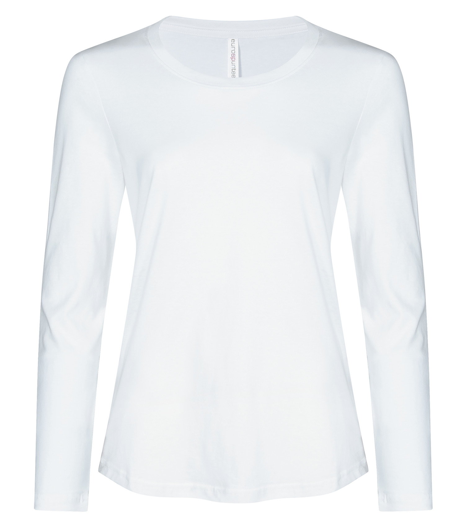 ATCᴹᶜ EuroSpunᴹᴰ ATC™ EUROSPUN® RING SPUN LONG SLEEVE LADIES' TEE. ATC8015L White