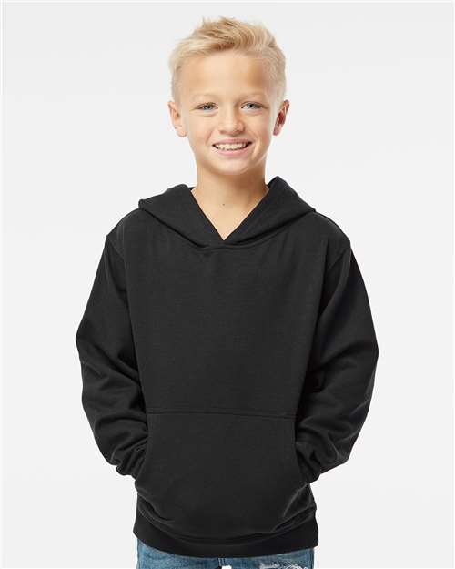 Independent Trading Co. Youth Midweight Hooded Sweatshirt - SS4001Y Black