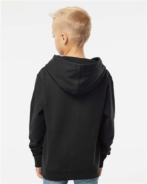 Independent Trading Co. Youth Midweight Hooded Sweatshirt - SS4001Y Black