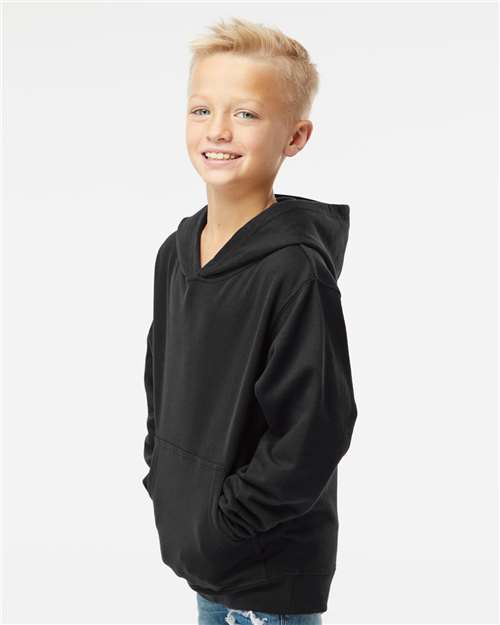 Independent Trading Co. Youth Midweight Hooded Sweatshirt - SS4001Y Black
