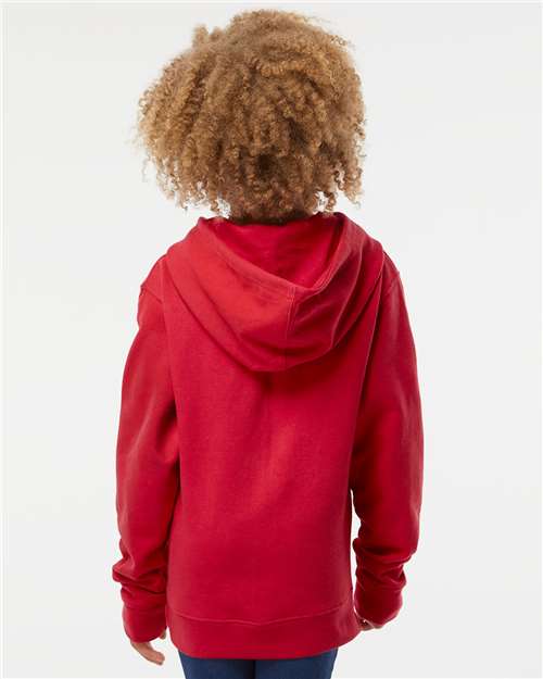 Independent Trading Co. Youth Midweight Hooded Sweatshirt - SS4001Y Red