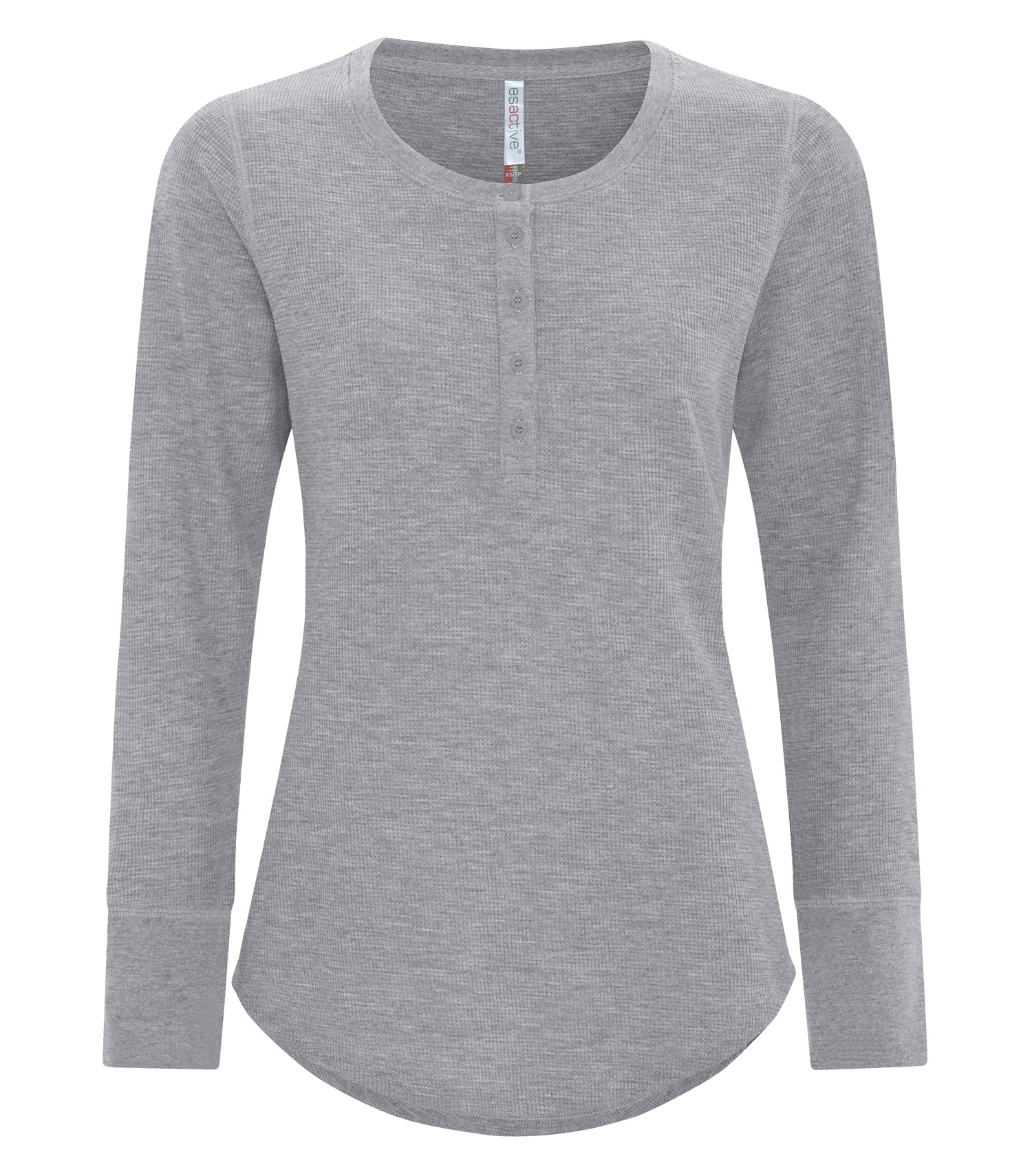 ATCᴹᶜ ESACTIVEᴹᴰ ATC™ ESACTIVE® VINTAGE THERMAL LONG SLEEVE LADIES' HENLEY. ATC8064L Grey Heather*