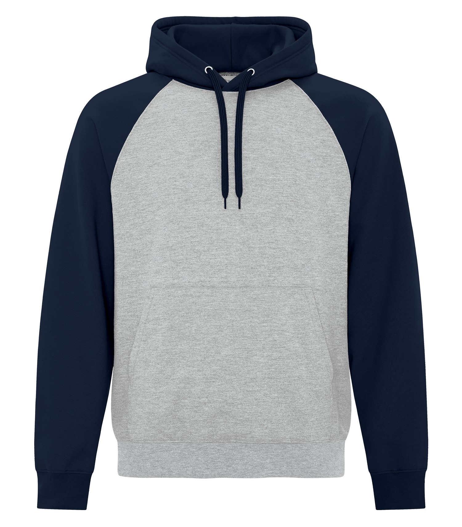 ATCᴹᶜ Everyday Collectionᴹᴰ ATC™ EVERYDAY FLEECE TWO TONE HOODED SWEATSHIRT. ATCF2550 Athletic Heather-Dark Navy