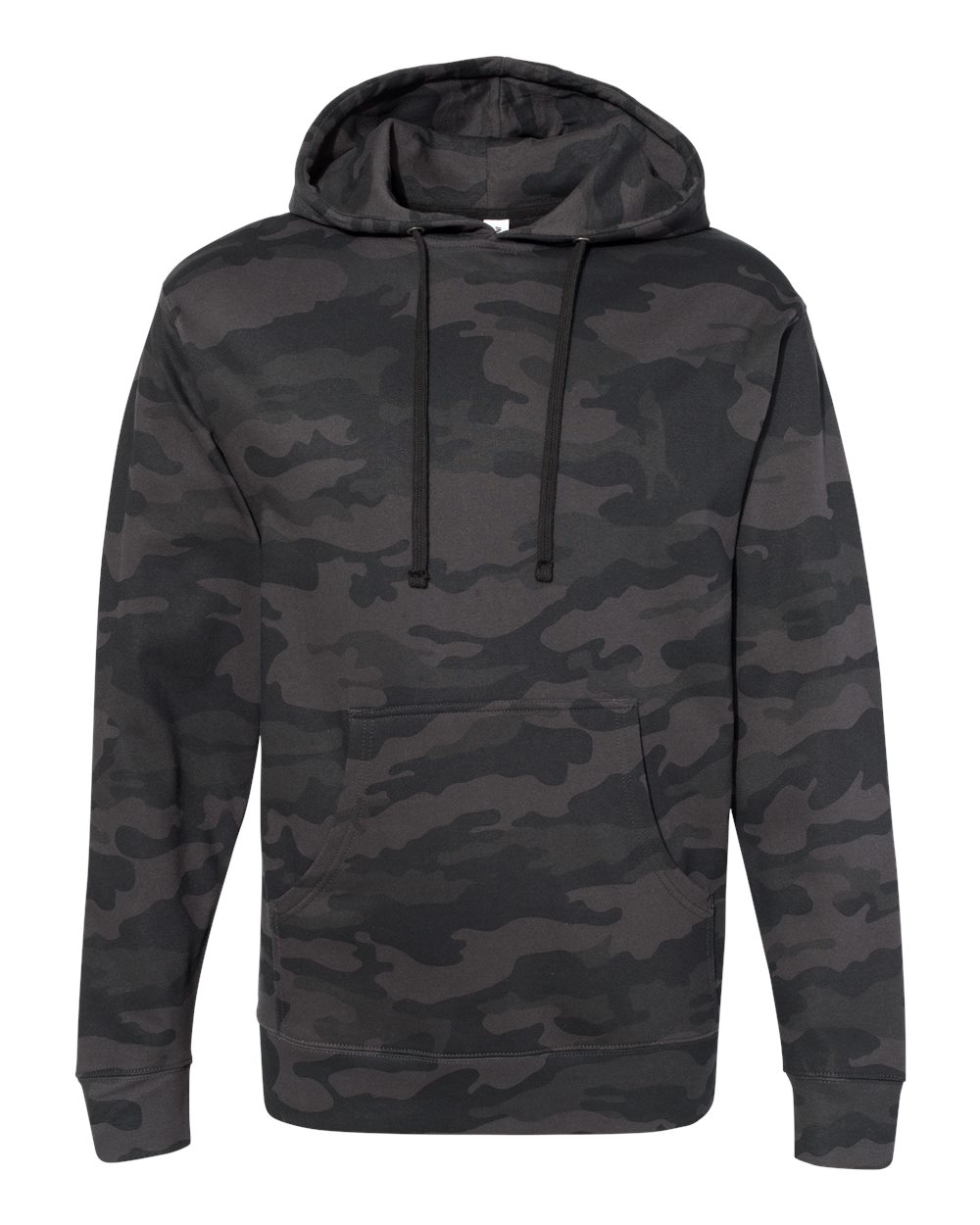 Independent Trading Co. Unisex Midweight Hooded Sweatshirt - SS4500 Black Camo