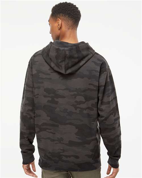 Independent Trading Co. Unisex Midweight Hooded Sweatshirt - SS4500 Black Camo