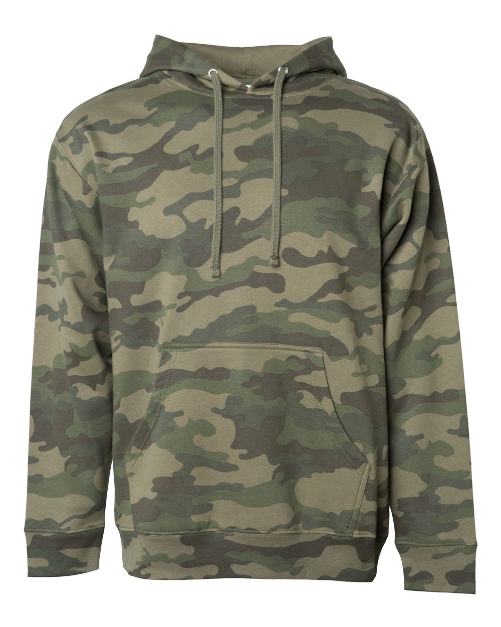 Independent Trading Co. Unisex Midweight Hooded Sweatshirt - SS4500 Forest Camo