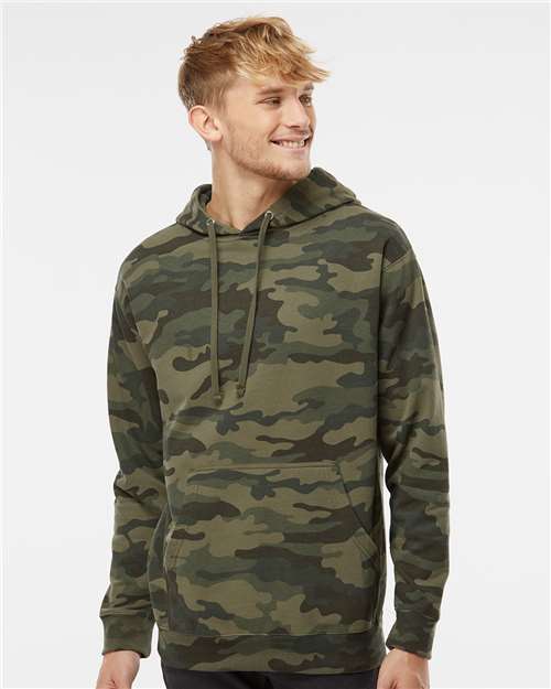Independent Trading Co. Unisex Midweight Hooded Sweatshirt - SS4500 Forest Camo