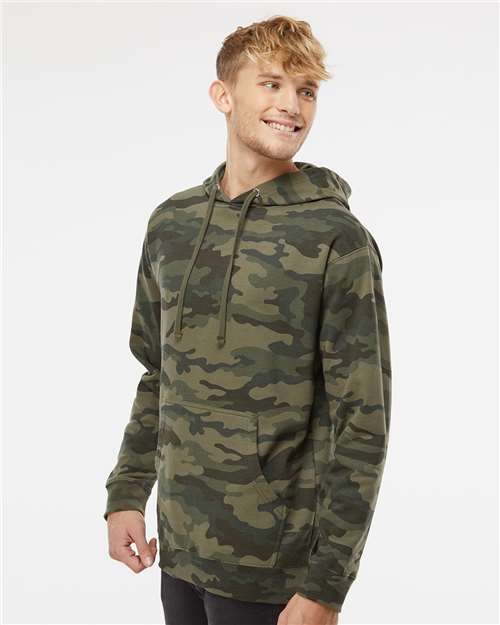 Independent Trading Co. Unisex Midweight Hooded Sweatshirt - SS4500 Forest Camo