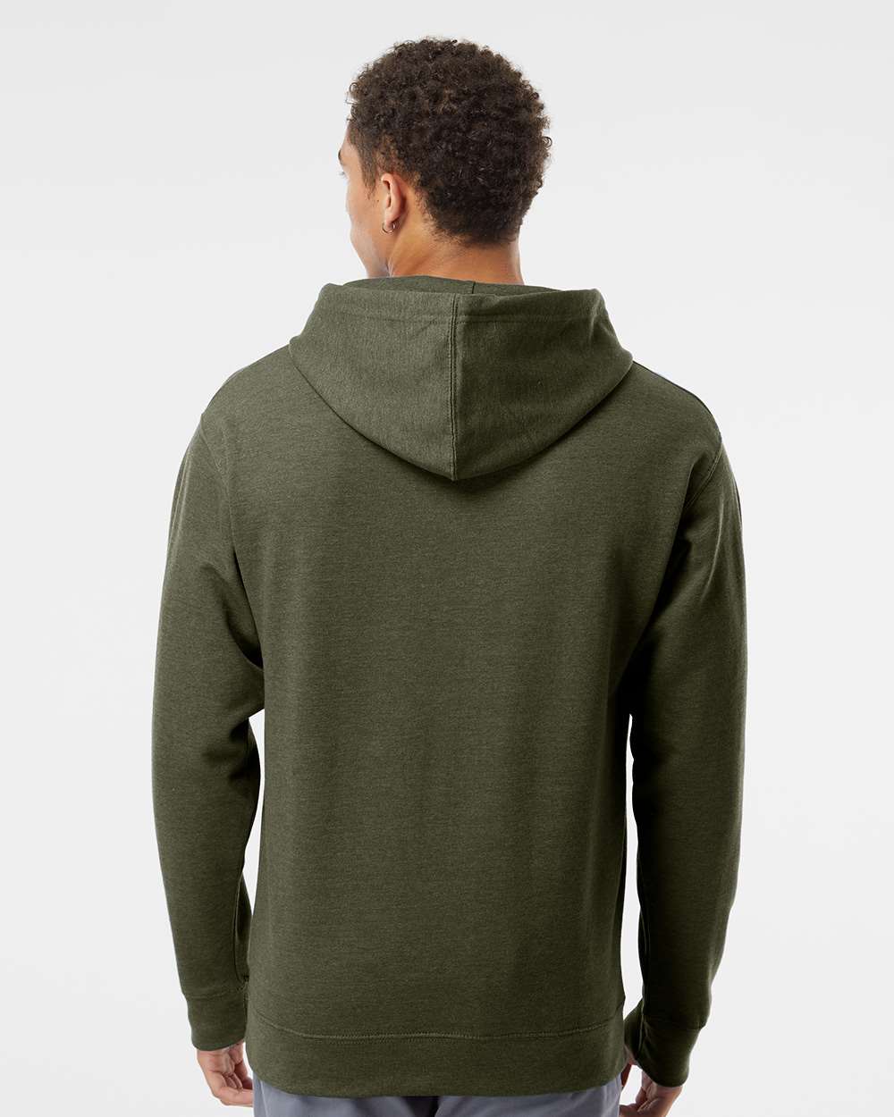 Independent Trading Co. Unisex Midweight Hooded Sweatshirt - SS4500 Army Heather