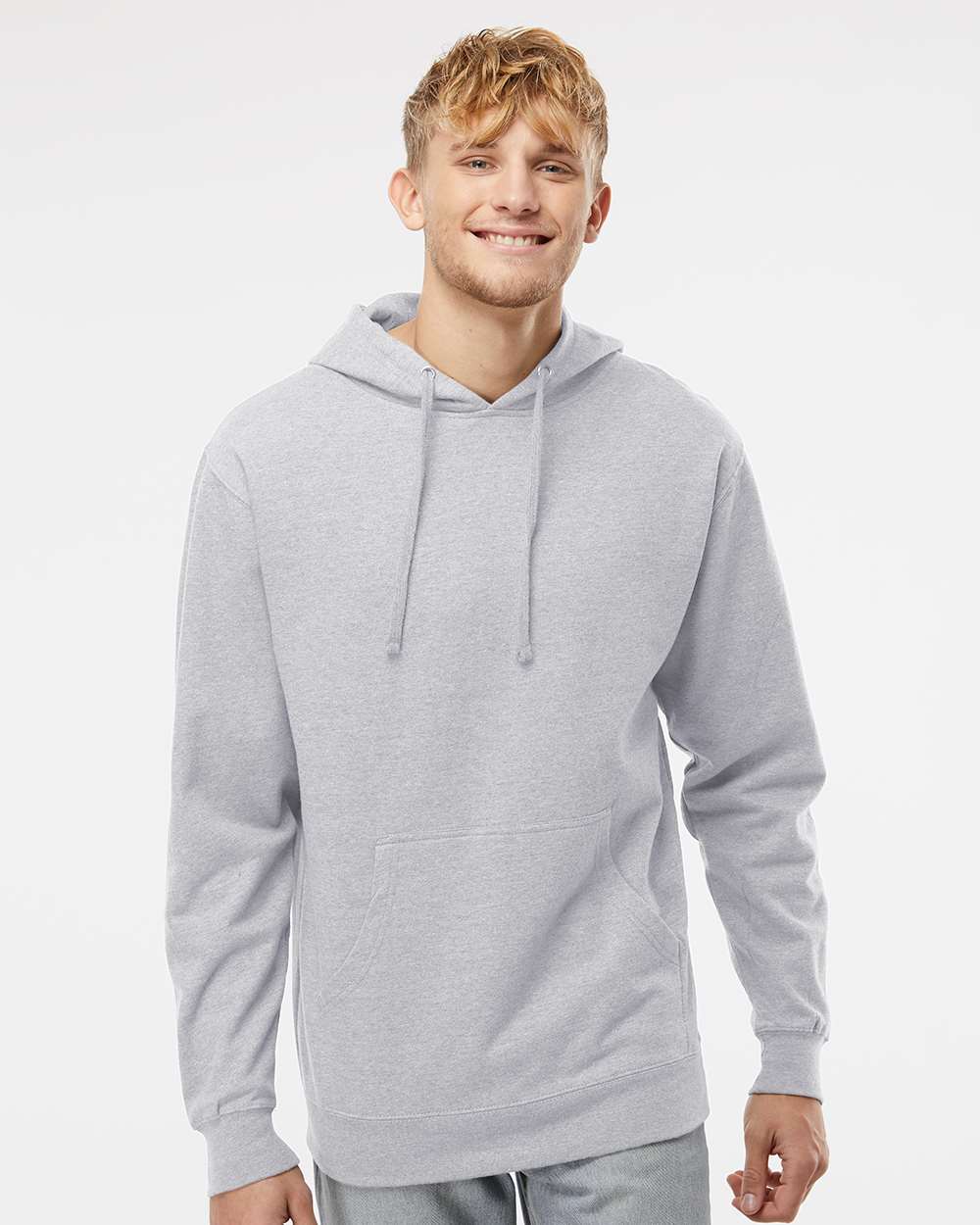 Independent Trading Co. Unisex Midweight Hooded Sweatshirt - SS4500 Grey Heather