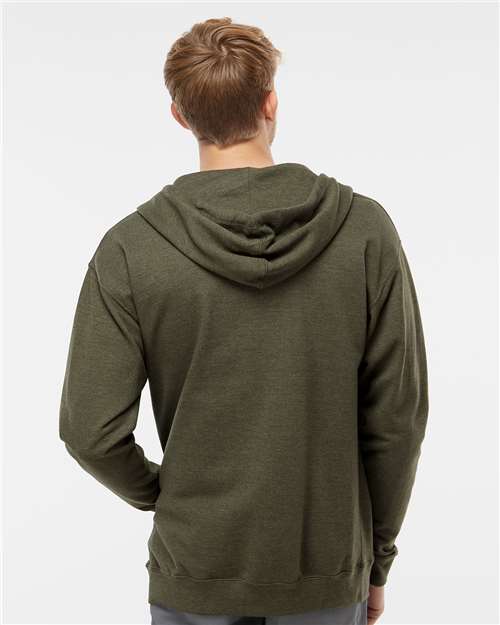 Independent Trading Co. Unisex Midweight Full-Zip Hooded Sweatshirt - SS4500Z Army Heather