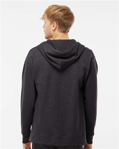 Independent Trading Co. Unisex Midweight Full-Zip Hooded Sweatshirt - SS4500Z Charcoal Heather