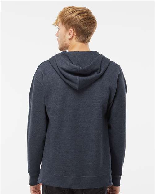 Independent Trading Co. Unisex Midweight Full-Zip Hooded Sweatshirt - SS4500Z Classic Navy Heather