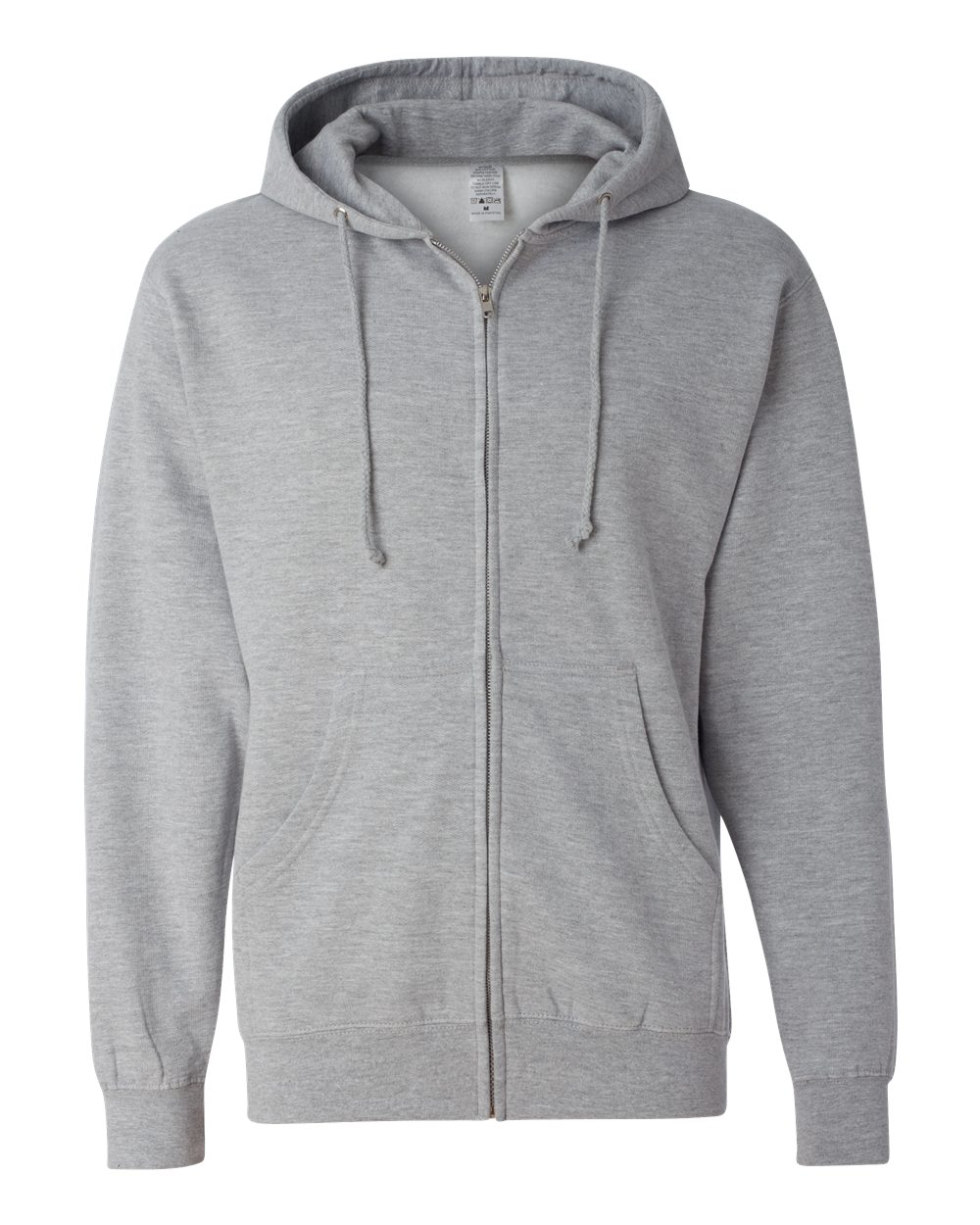 Independent Trading Co. Unisex Midweight Full-Zip Hooded Sweatshirt - SS4500Z Grey Heather