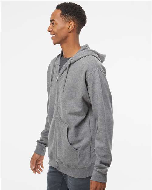 Independent Trading Co. Unisex Midweight Full-Zip Hooded Sweatshirt - SS4500Z Gunmetal Heather