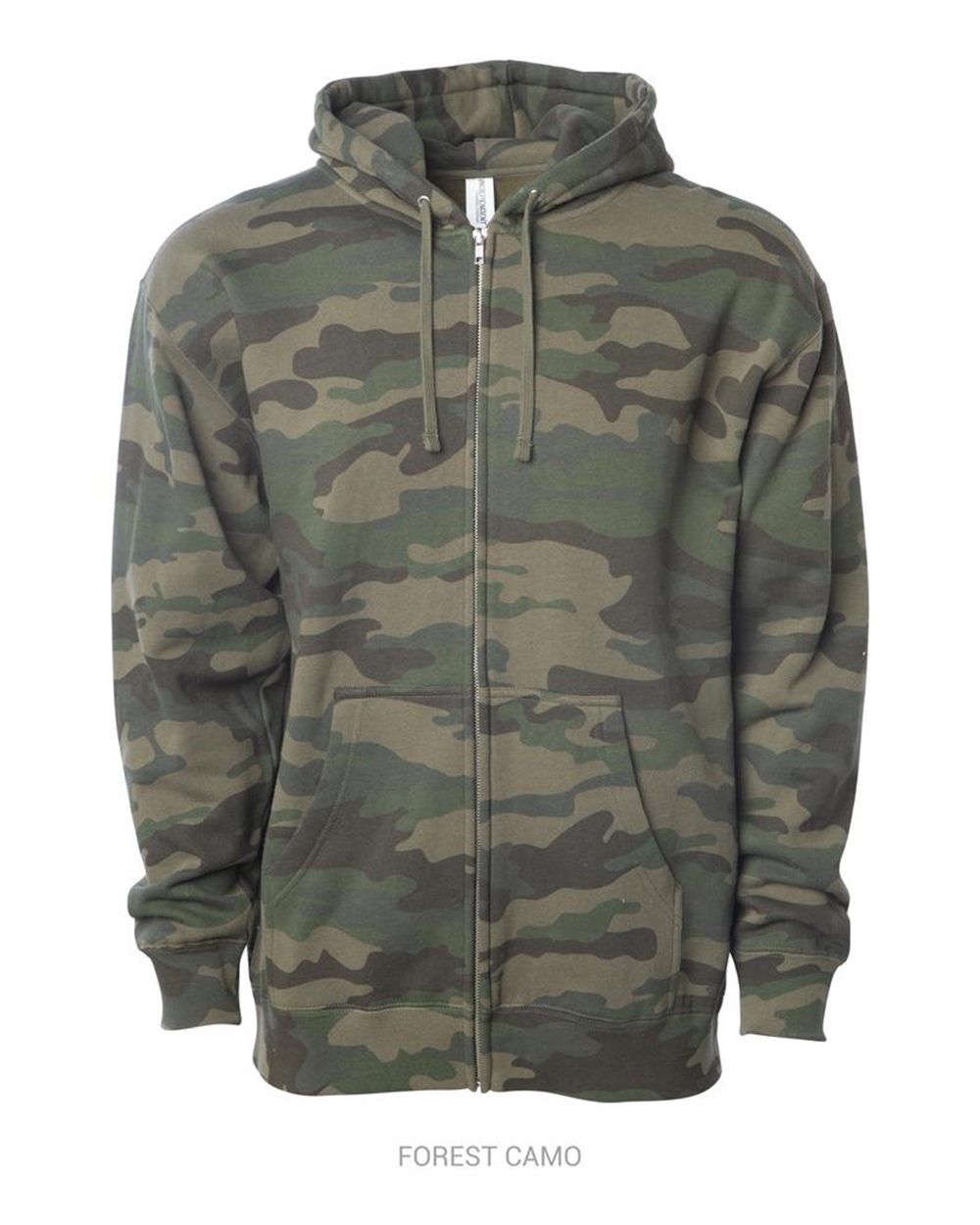 Independent Trading Co. Unisex Midweight Full-Zip Hooded Sweatshirt - SS4500Z Forest Camo