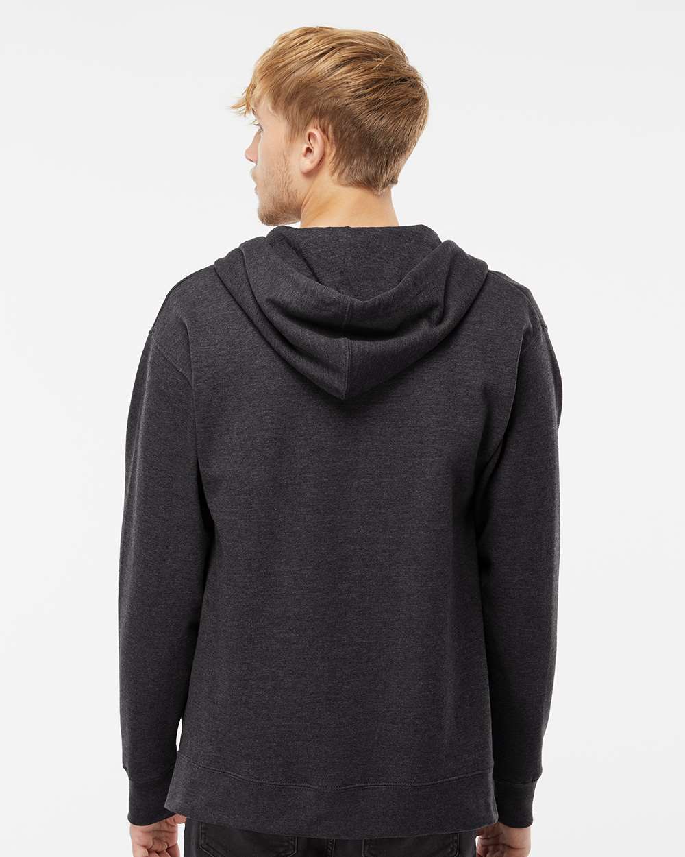 Independent Trading Co. Unisex Midweight Full-Zip Hooded Sweatshirt - SS4500Z Charcoal Heather