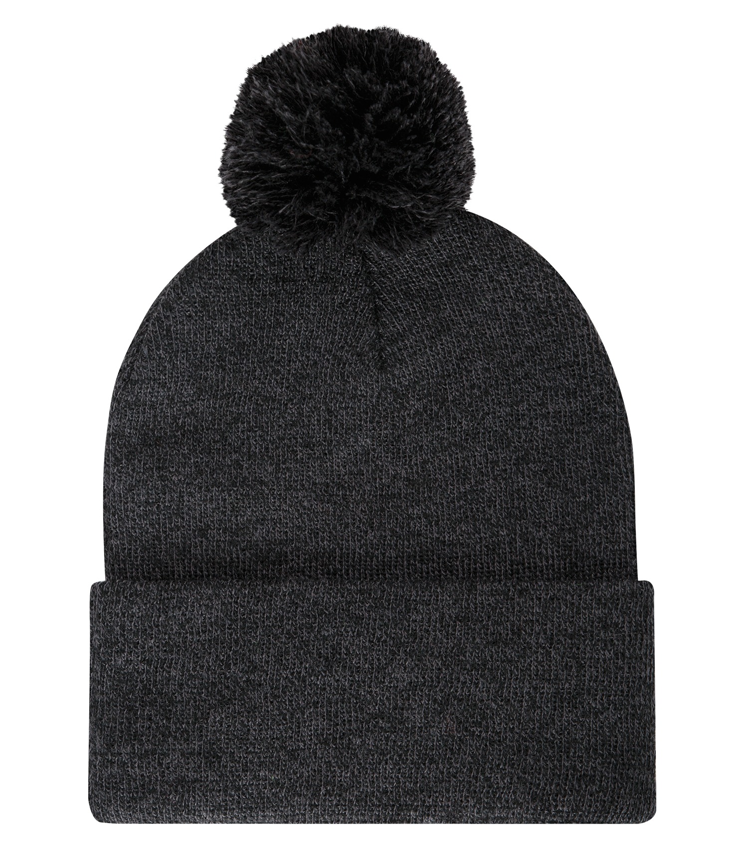 ATCᴹᶜ ATC™ STRIPED CUFF POM POM TOQUE. C1202 Black Heather*