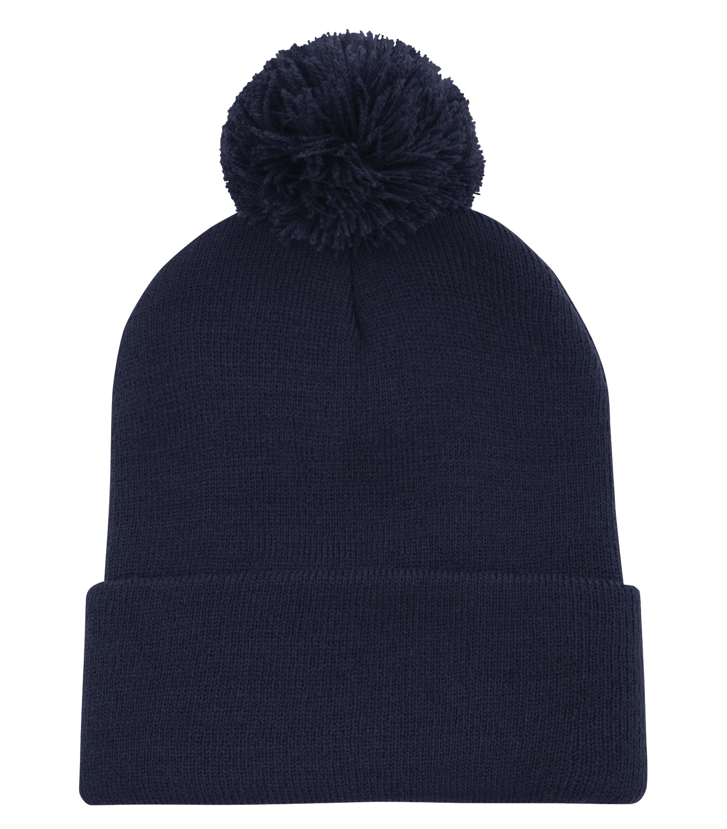 ATCᴹᶜ ATC™ STRIPED CUFF POM POM TOQUE. C1202 True Navy