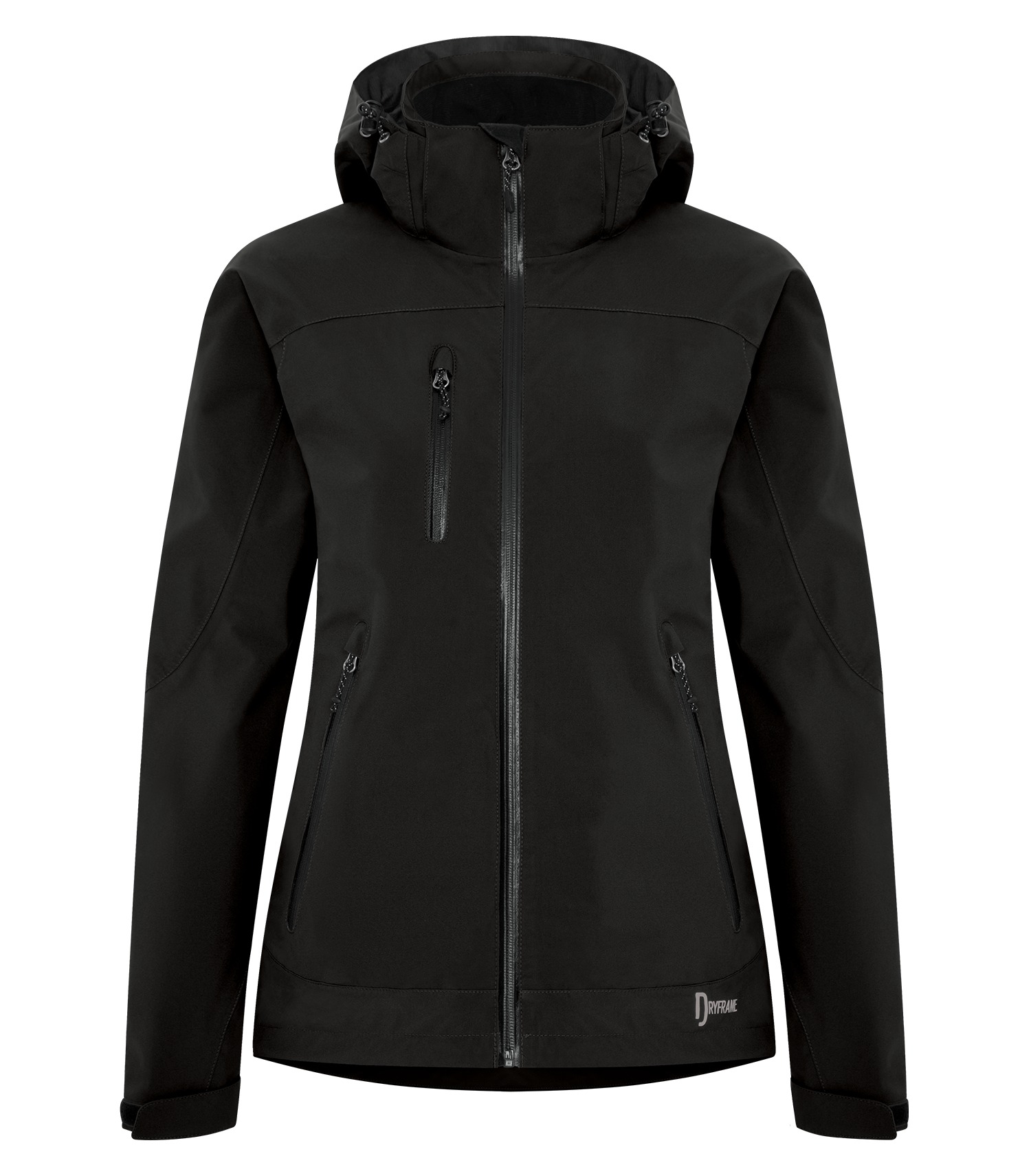 DryFrameᴹᴰ DRYFRAMEᴹᴰ MANTEAU COQUILLE IMPERMÉABLE TRI-TECH POUR FEMMES - DF7672L Black