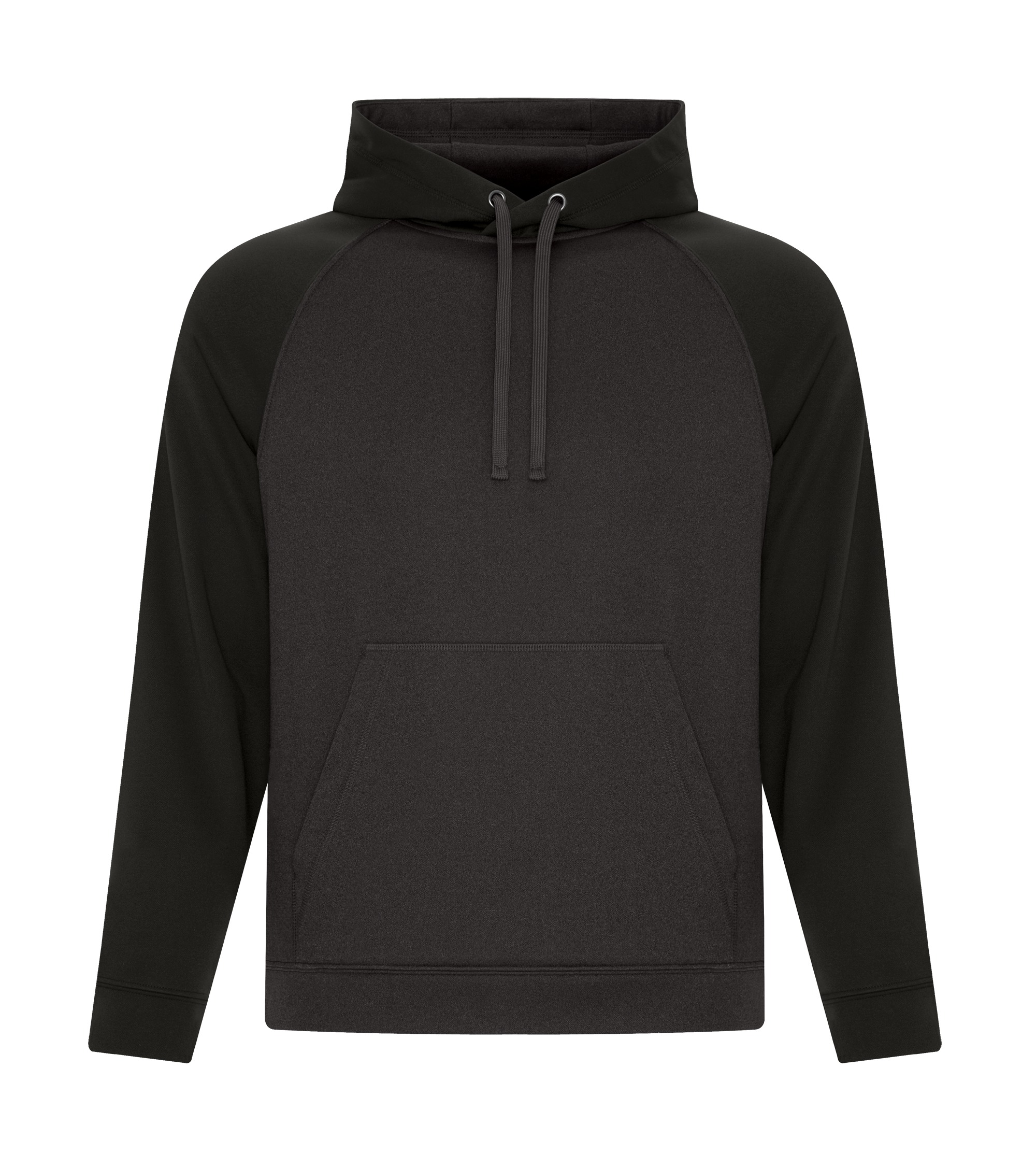 ATCᴹᶜ ATC™ GAME DAY™  FLEECE TWO TONE HOODED SWEATSHIRT. F2037 Charcoal-Black