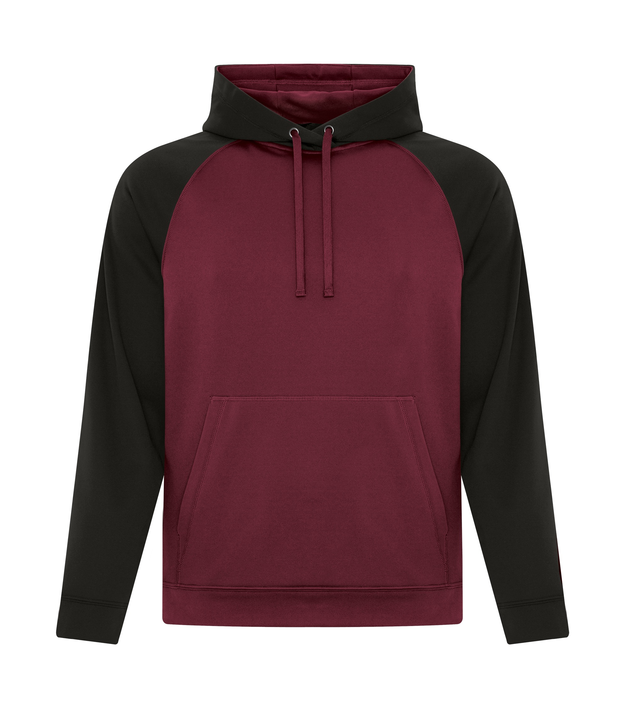 ATCᴹᶜ ATC™ GAME DAY™  FLEECE TWO TONE HOODED SWEATSHIRT. F2037 Maroon-Black