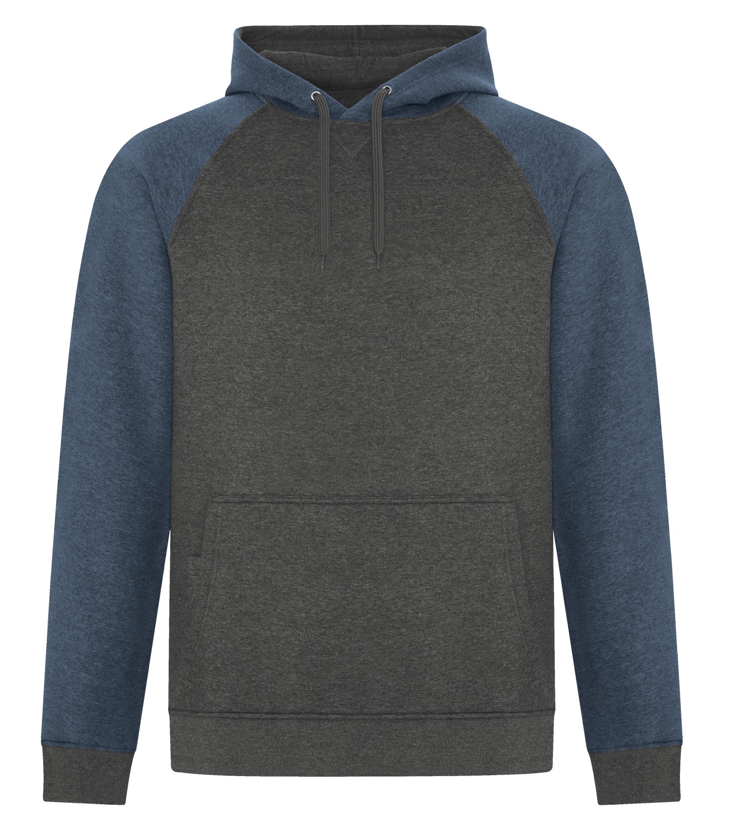 ATCᴹᶜ ESACTIVEᴹᴰ ATC™ ESACTIVE® VINTAGE TWO TONE HOODED SWEATSHIRT. F2044 Navy Heather-Charcoal Heather