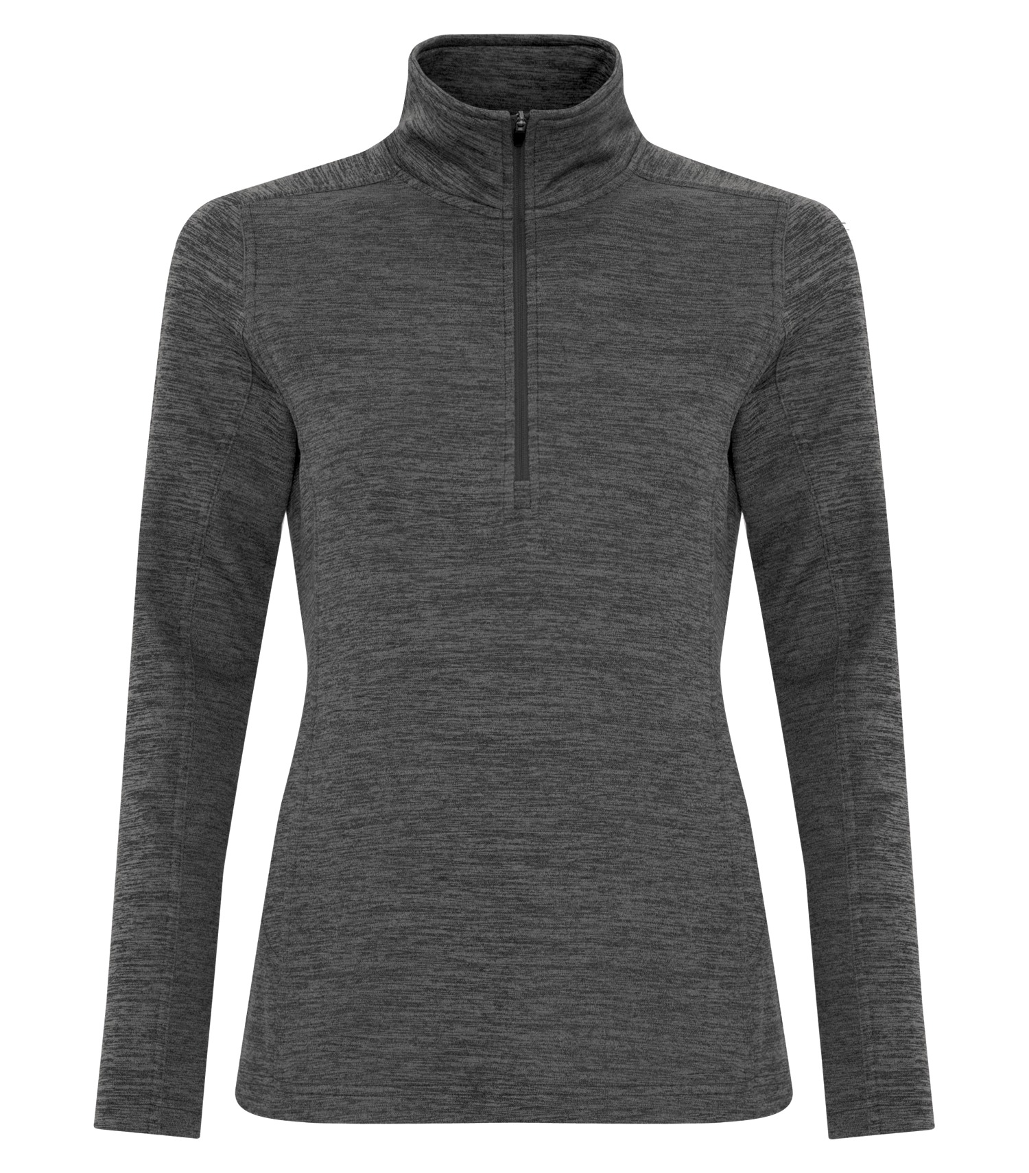 ATCᴹᶜ ATC™ DYNAMIC HEATHER FLEECE 1/2 ZIP LADIES' SWEATSHIRT. L2022 Charcoal Dynamic