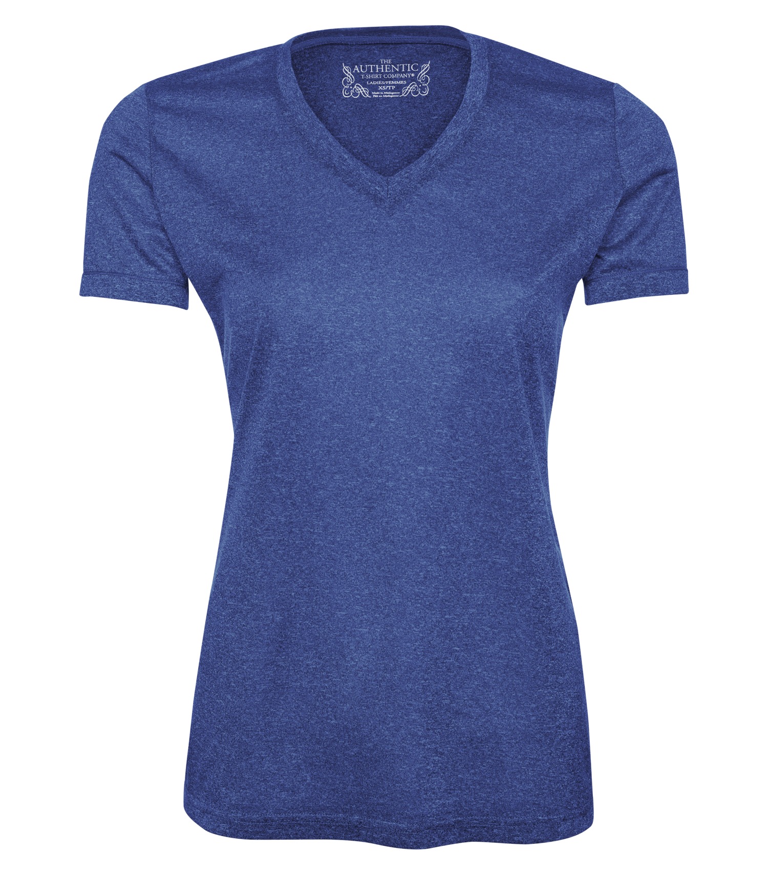 ATCᴹᶜ ATC™ PRO TEAM HEATHER ProFORMANCE V-NECK LADIES' TEE. L3517 Cobalt Heather