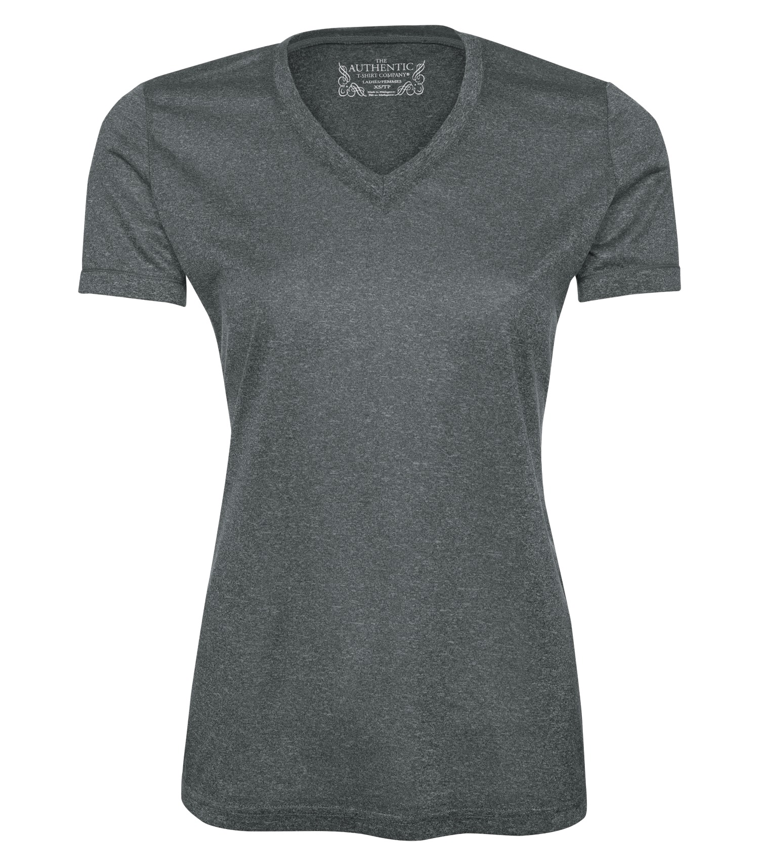 ATCᴹᶜ ATC™ PRO TEAM HEATHER ProFORMANCE V-NECK LADIES' TEE. L3517 Graphite Heather
