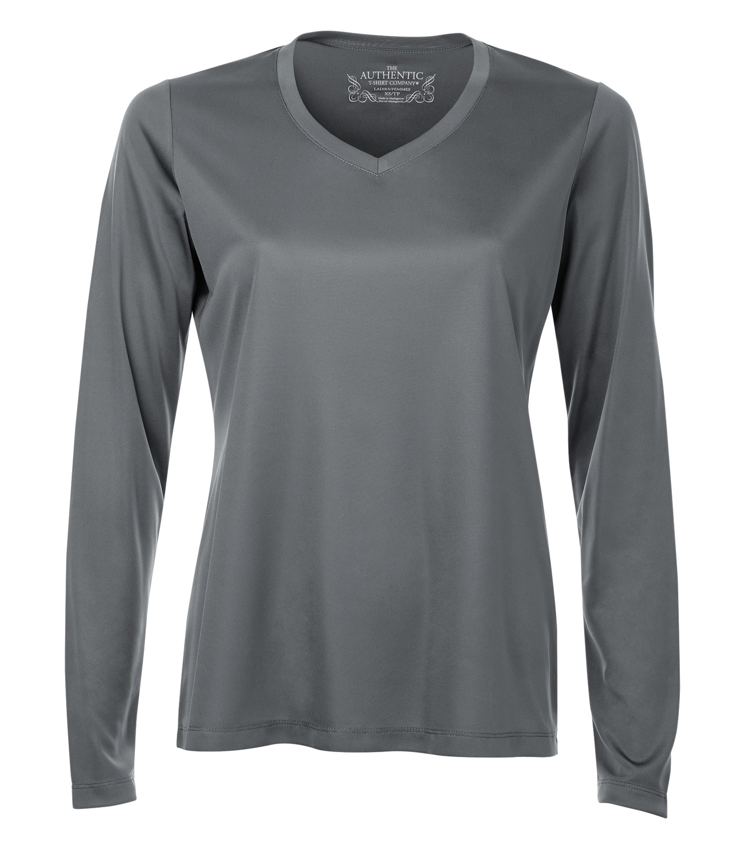 ATCᴹᶜ ATC™ PRO TEAM LONG SLEEVE V-NECK LADIES' TEE. L3520LS Coal Grey