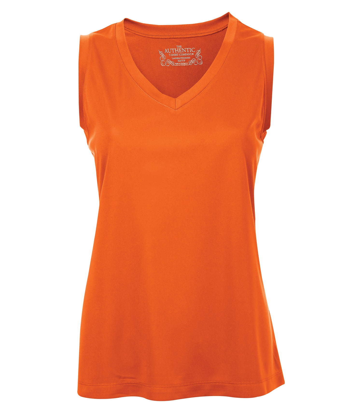 ATCᴹᶜ ATC™ PRO TEAM SLEEVELESS V-NECK LADIES' TEE. L3527 Deep Orange