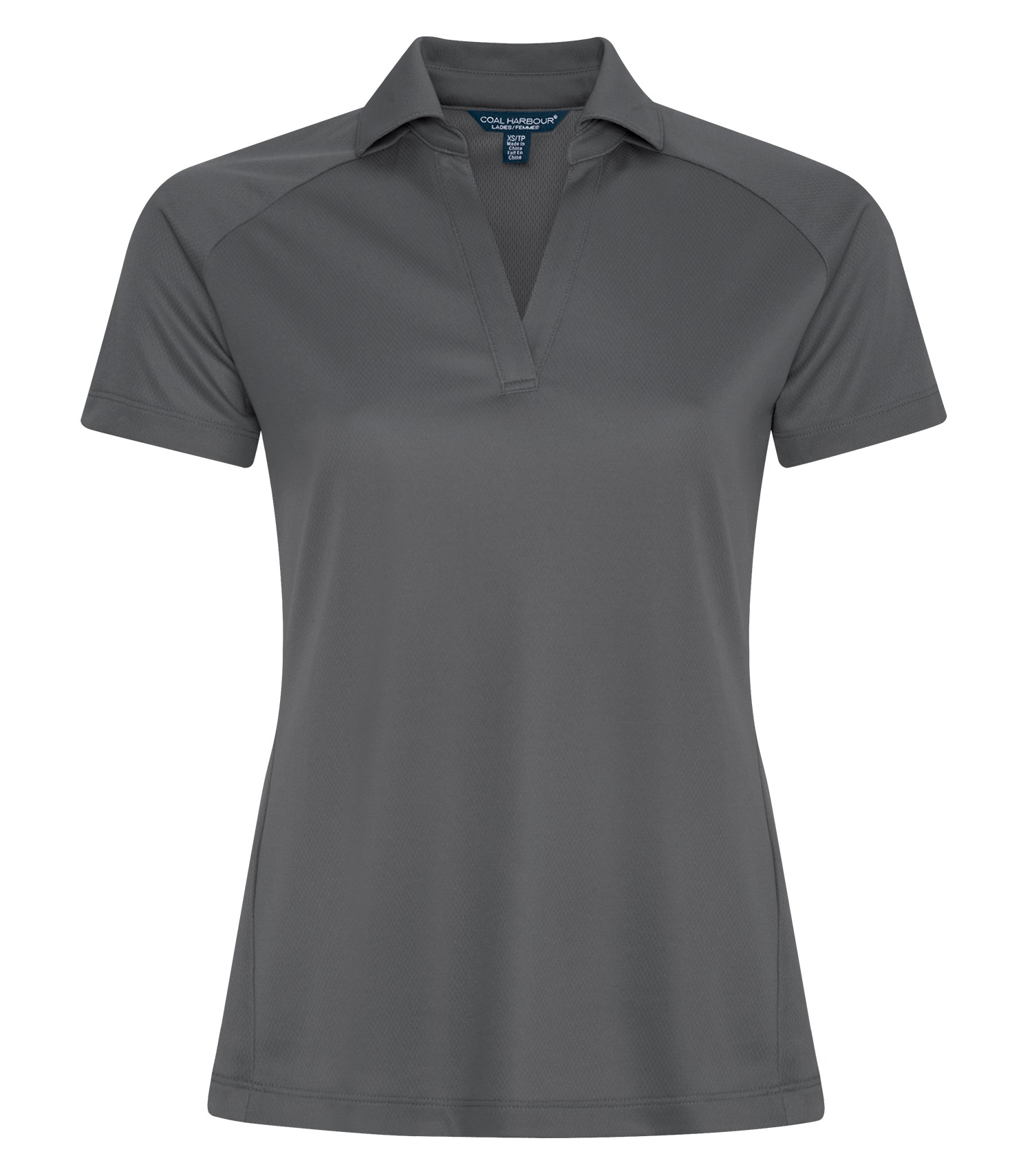 Coal Harbourᴹᴰ COAL HARBOURᴹᴰ POLO À MAILLES RÉSISTANT AUX ACCROCS TECH POUR FEMMES - L3561 Dark Grey
