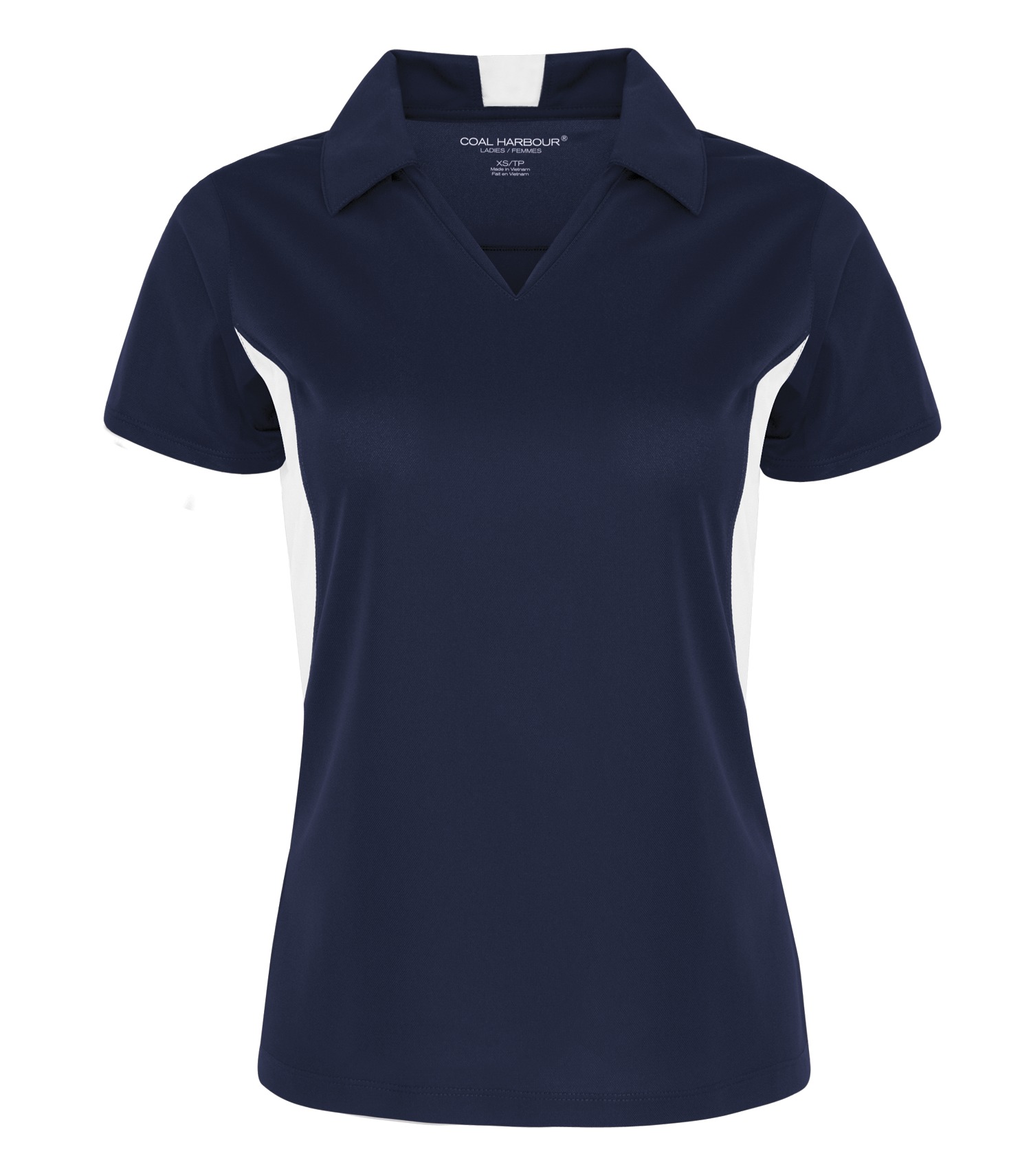 Coal Harbourᴹᴰ COAL HARBOURᴹᴰ POLO BICOLORE RÉSISTANT AUX ACCROCS POUR FEMMES - L4001 True Navy-White