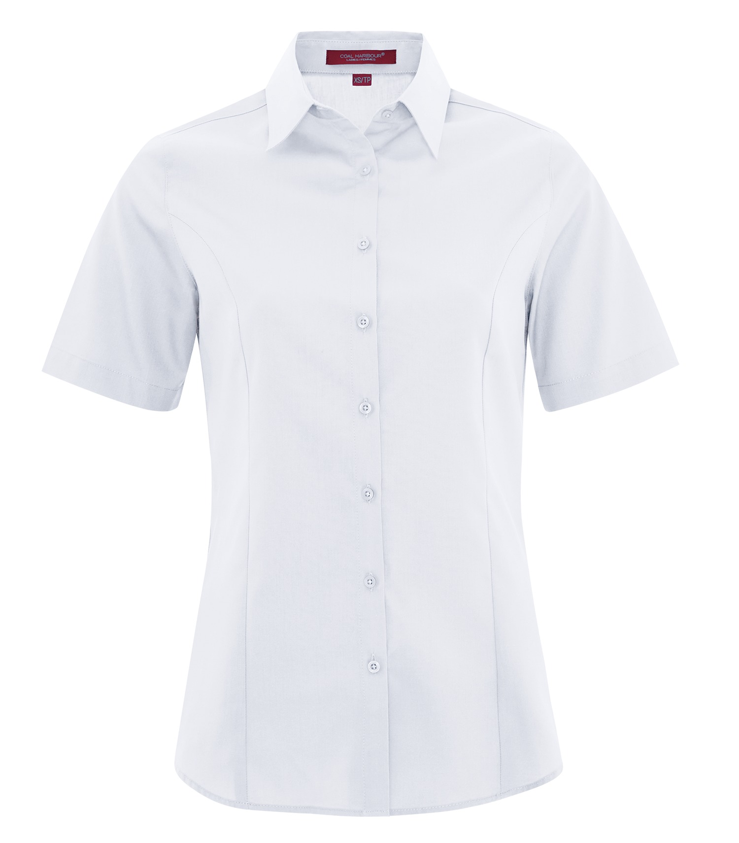 Coal Harbourᴹᴰ COAL HARBOURᴹᴰ CHEMISE TISSÉE À MANCHES COURTES EVERYDAY POUR FEMMES - L6021 True White