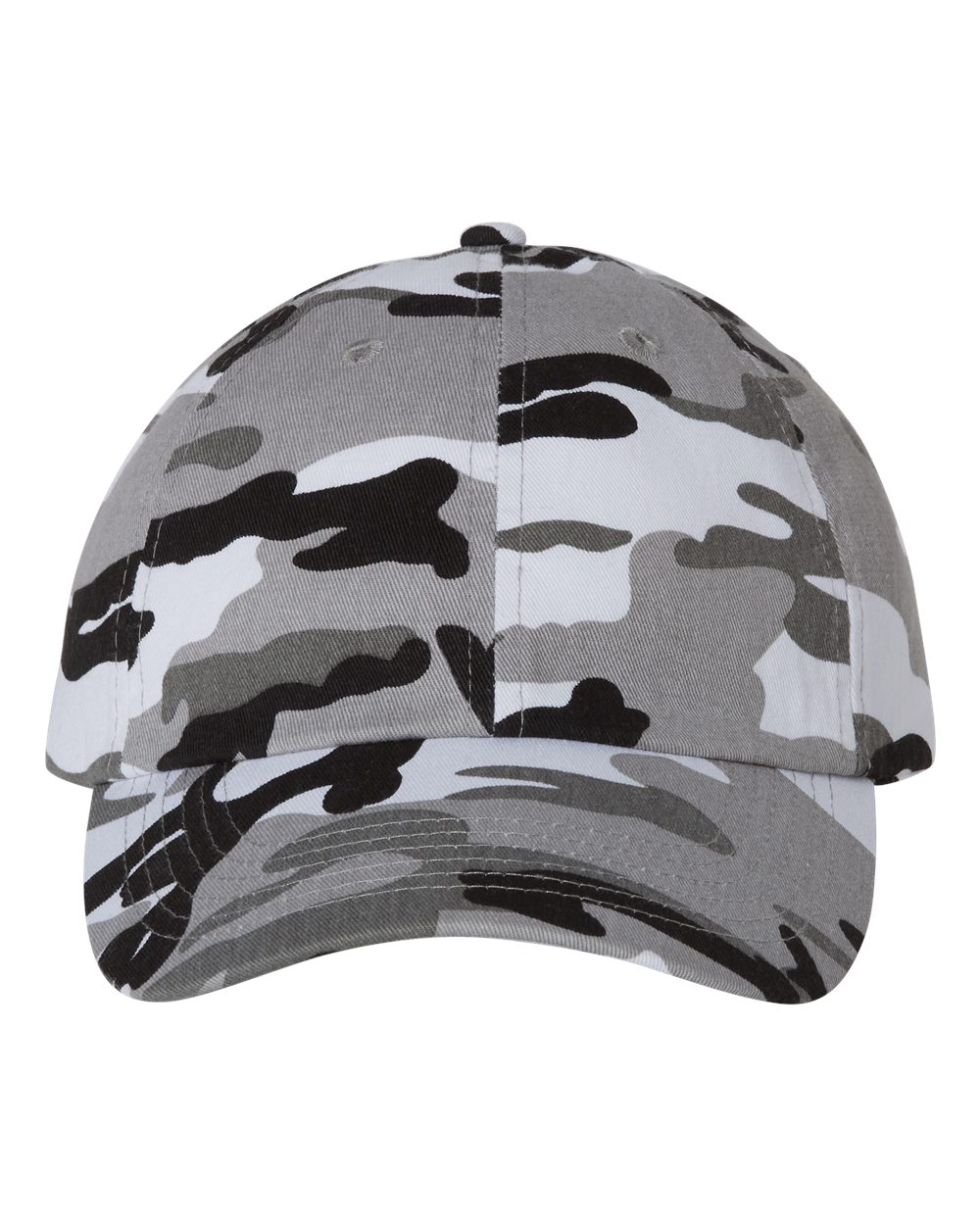 Valucap Bio-Washed Classic Dad Hat - VC300A Grey Camo