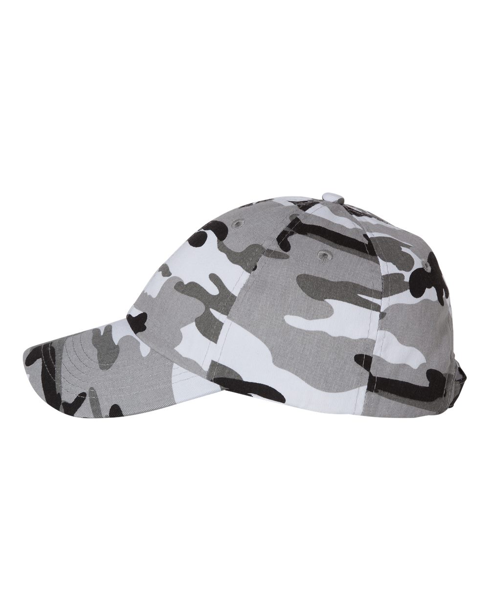 Valucap Bio-Washed Classic Dad Hat - VC300A Grey Camo