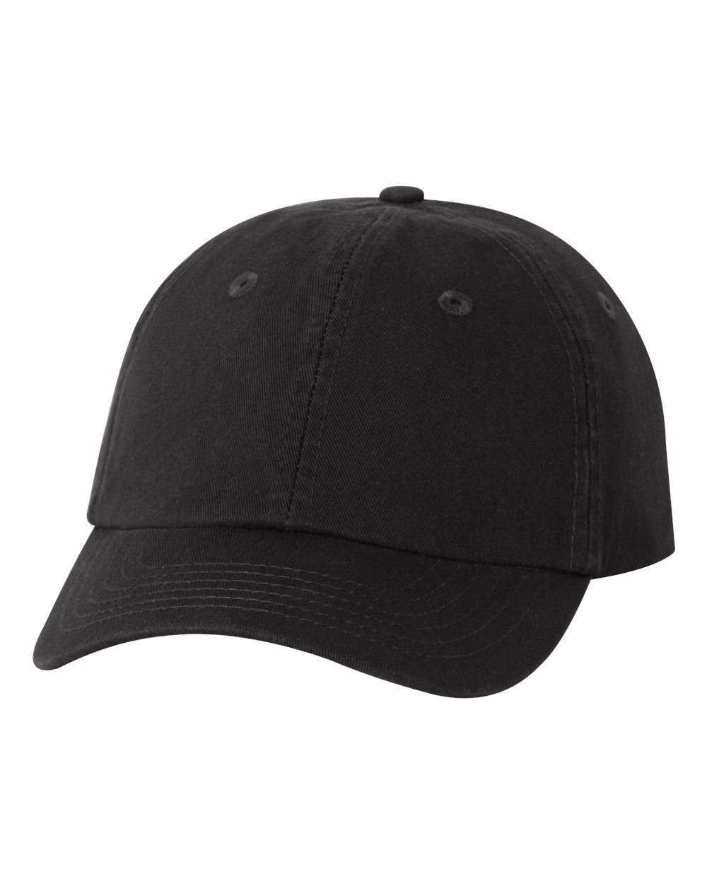 Valucap Youth Small Fit Bio-Washed Dad Hat - VC300Y Black