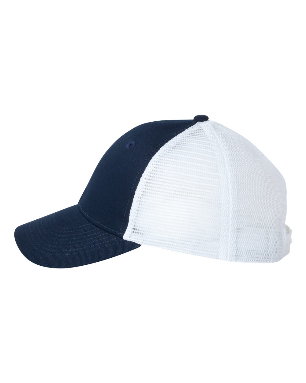 Valucap Mesh-Back Twill Trucker Cap - VC400 Navy- White