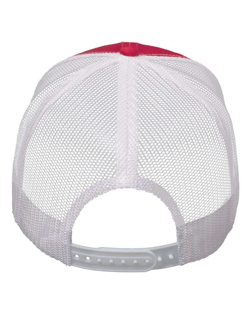 Valucap Mesh-Back Twill Trucker Cap - VC400 Red- White