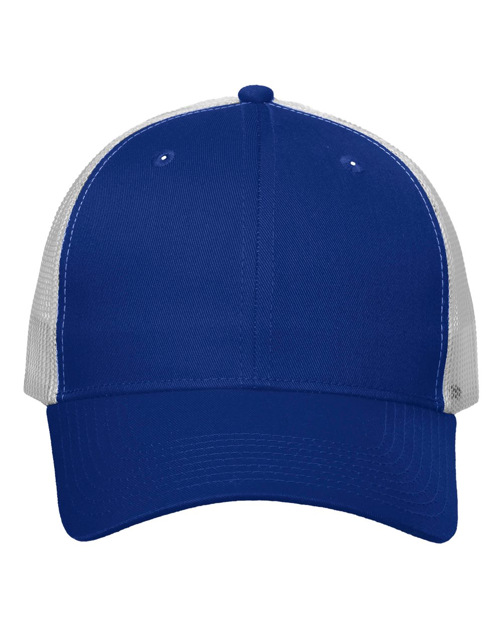 Valucap Mesh-Back Twill Trucker Cap - VC400 Royal- White