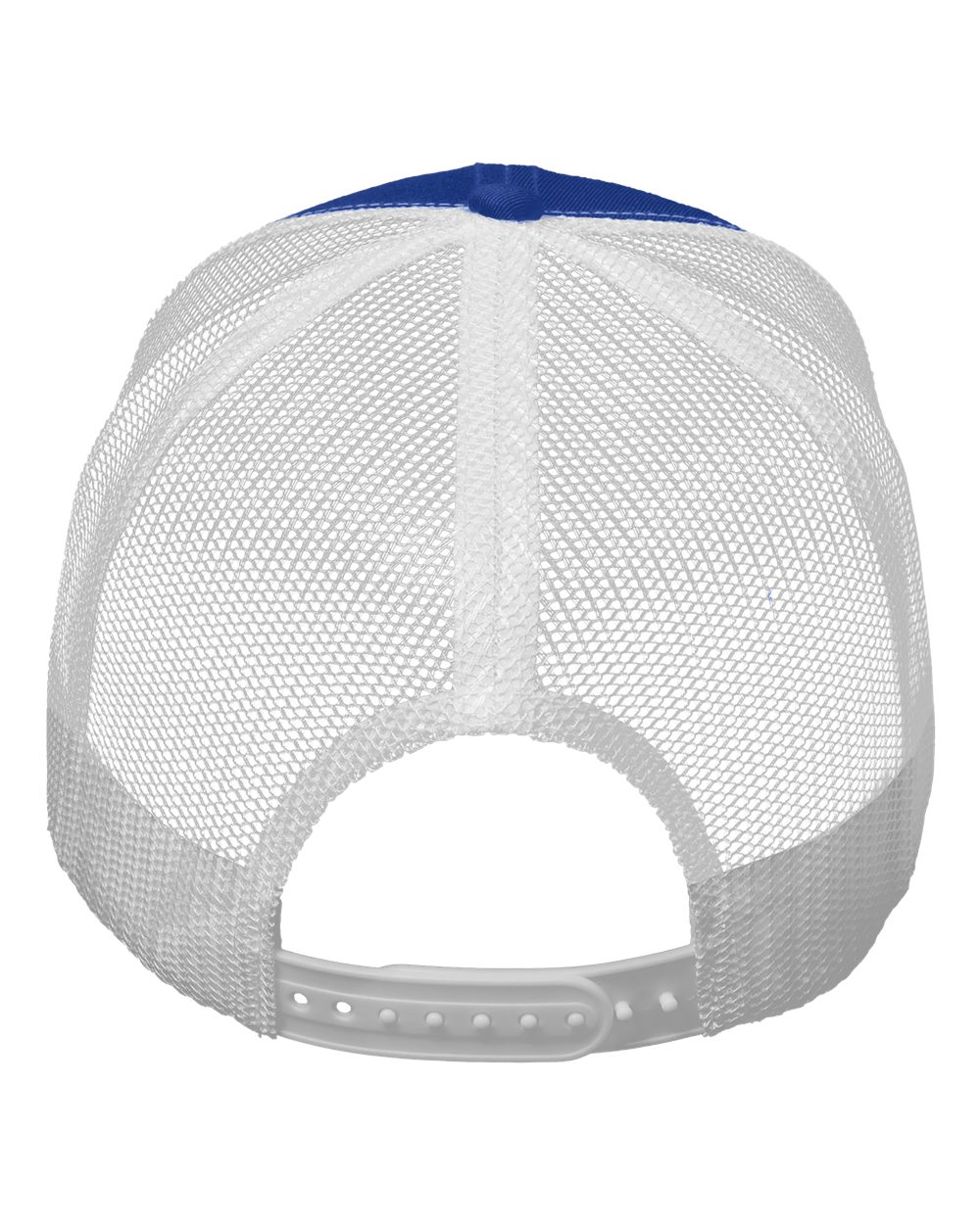 Valucap Mesh-Back Twill Trucker Cap - VC400 Royal- White
