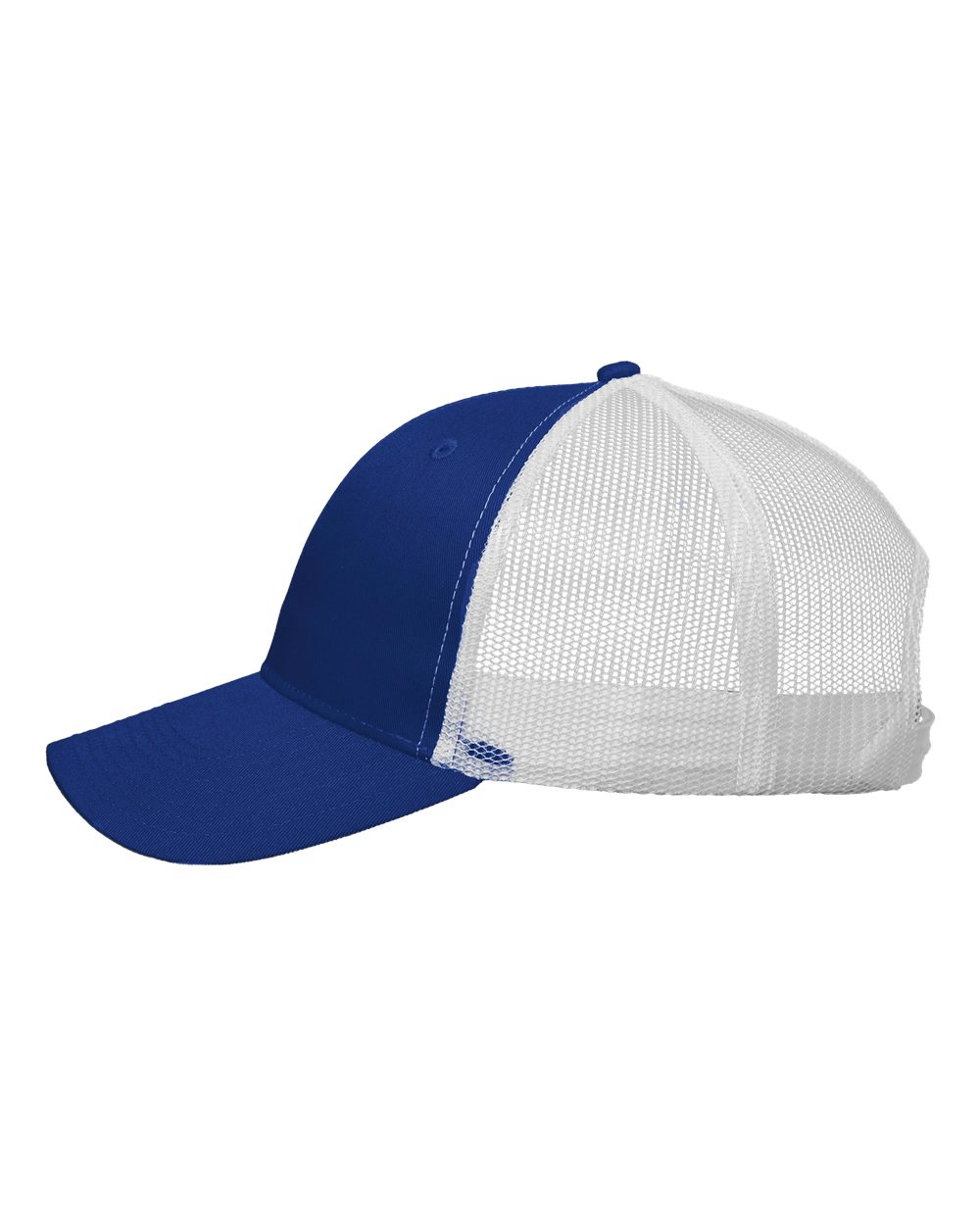 Valucap Mesh-Back Twill Trucker Cap - VC400 Royal- White