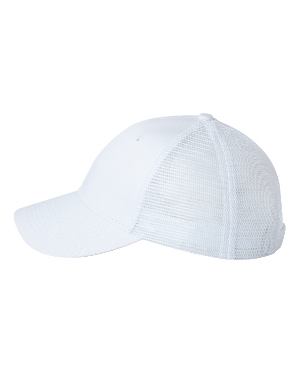 Valucap Mesh-Back Twill Trucker Cap - VC400 White