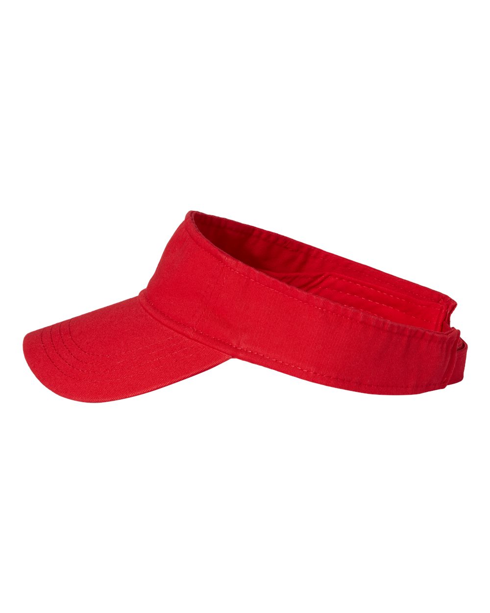 Valucap Bio-Washed Visor - VC500 Red
