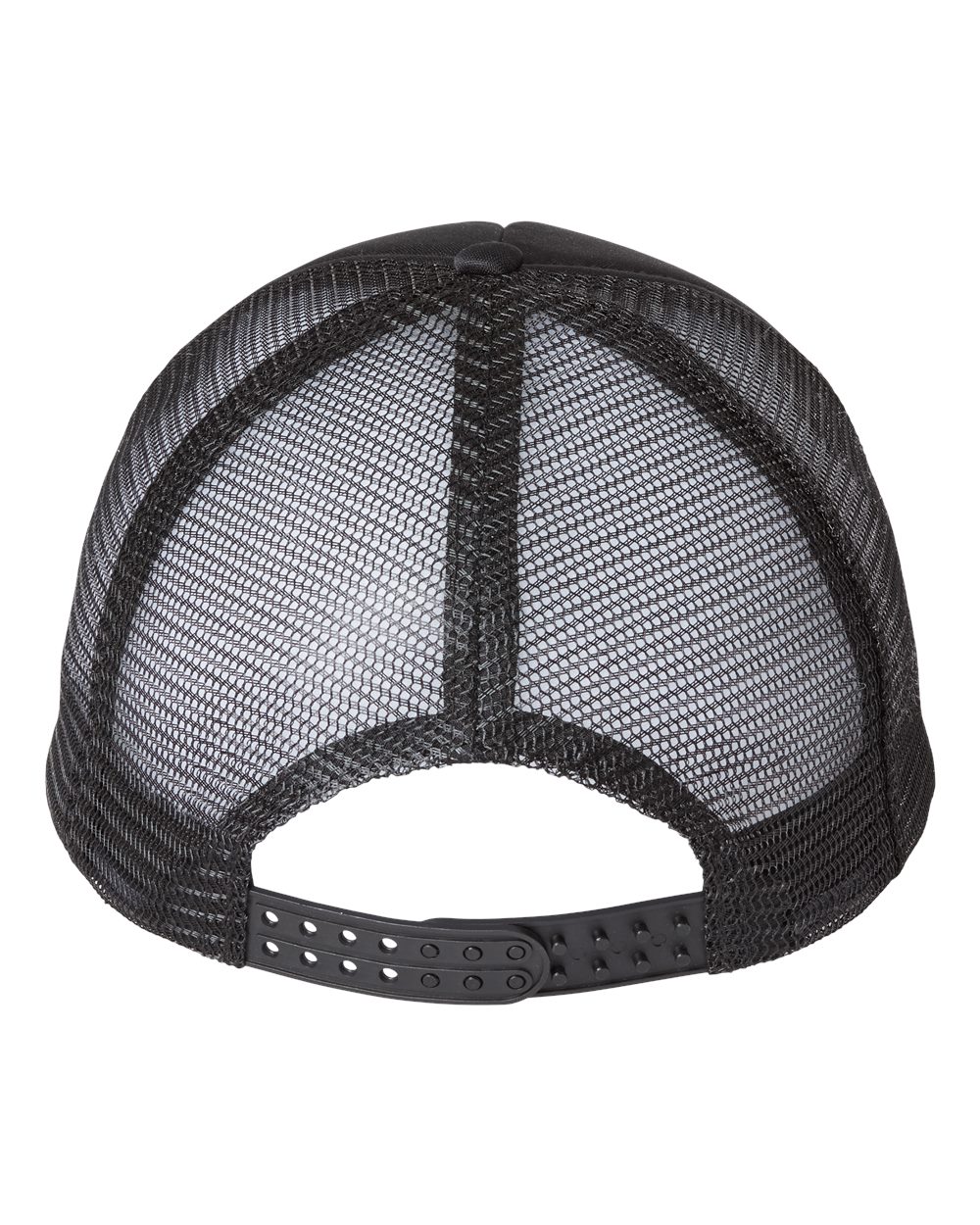 Valucap Foam Mesh-Back Trucker Cap - VC700 Black- Black