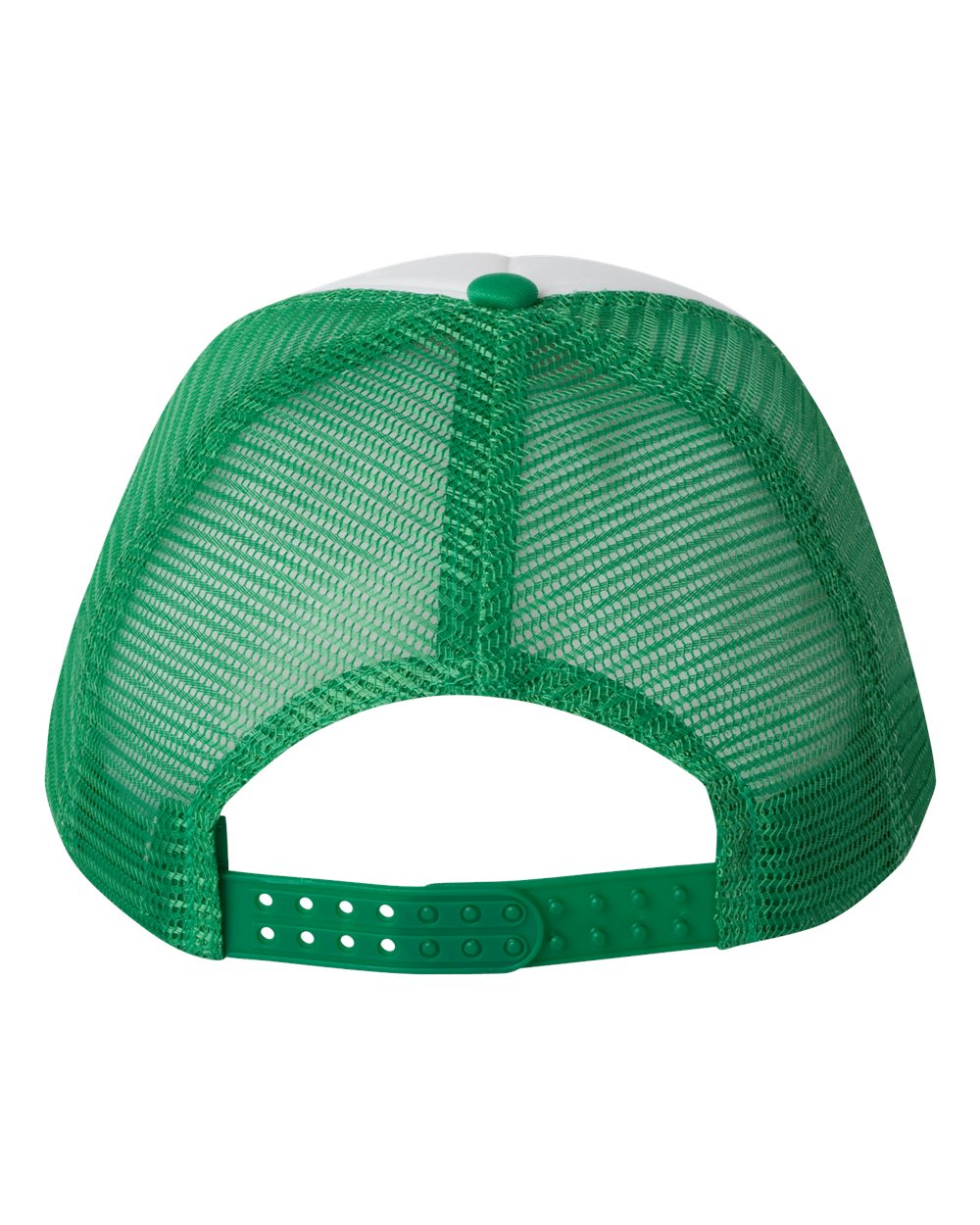 Valucap Foam Mesh-Back Trucker Cap - VC700 White- Kelly