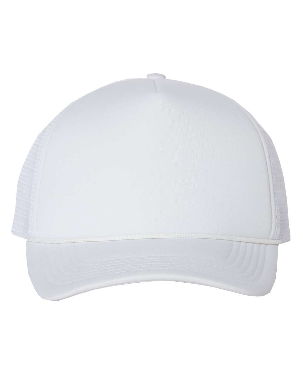 Valucap Foam Mesh-Back Trucker Cap - VC700 White- White