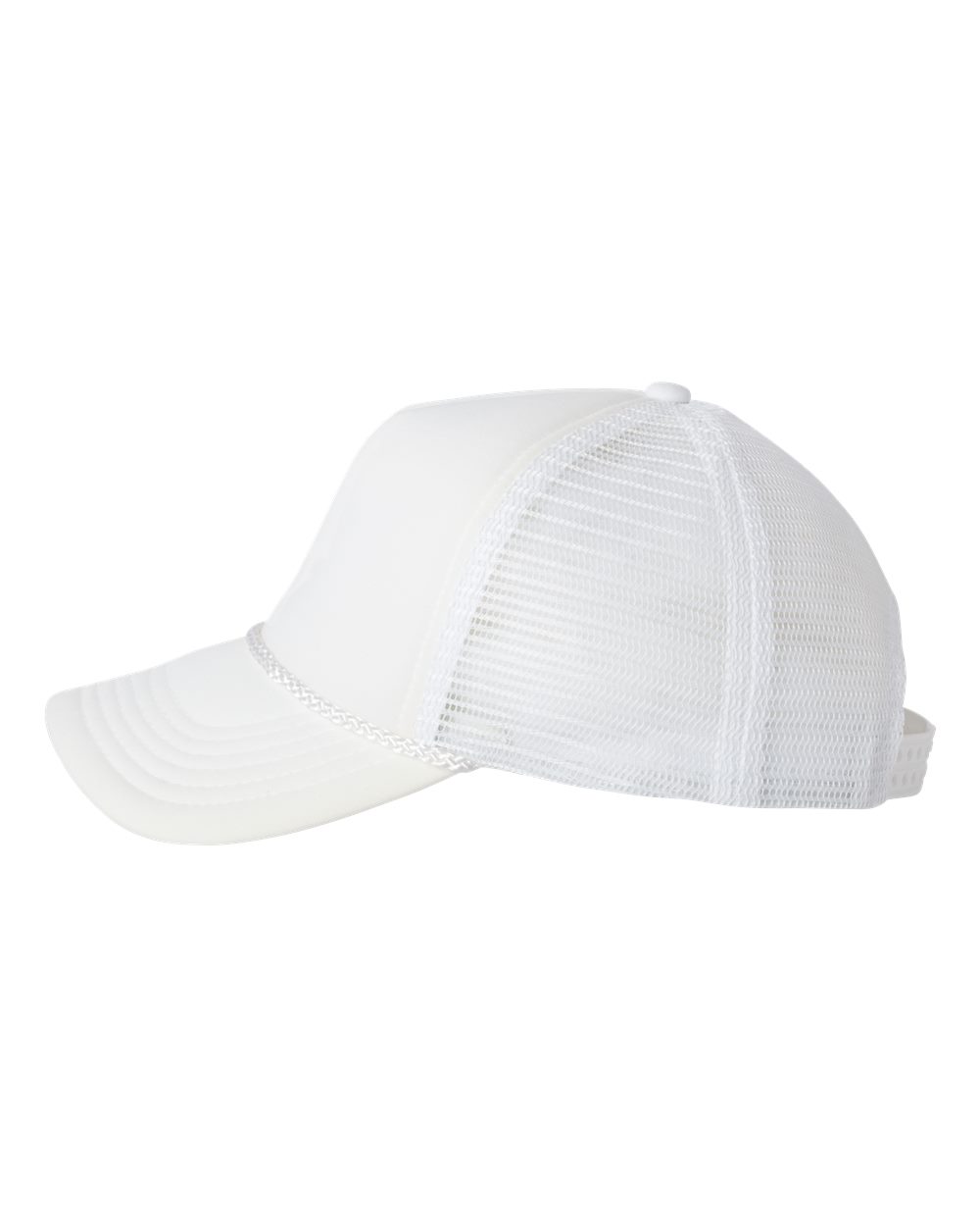 Valucap Foam Mesh-Back Trucker Cap - VC700 White- White